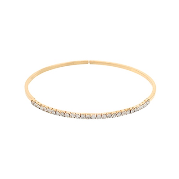 Pave Crystal Bangle Bracelet - Picture 1 of 2